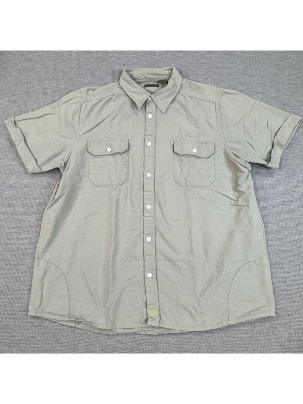 Field & Stream Button Up Shirt Mens Size XL Green Short Sleeve Outdoor Utility
